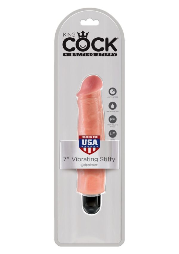 King Cock 7 Inch Vibrator Stiffy - immagine 3